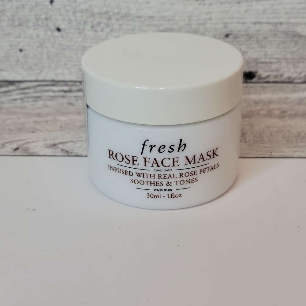 Fresh Rose Face Mask with Rose Petals Soothe & Tones 1fl oz 30ml New Travel Size